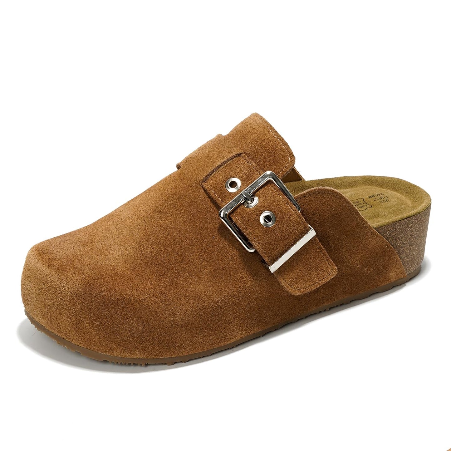 Project Cloud Clogs for Women - Memory Foam Womens Mules & Clogs Wedges Heels for Women - Platform Clogs for Women Footwear Womens Clogs - Mules for Women 2024 (Rhona Chestnut 5.5)