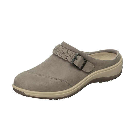 Orthofeet Womens Orthopedic Taupe Leather Irma Clog Size 11