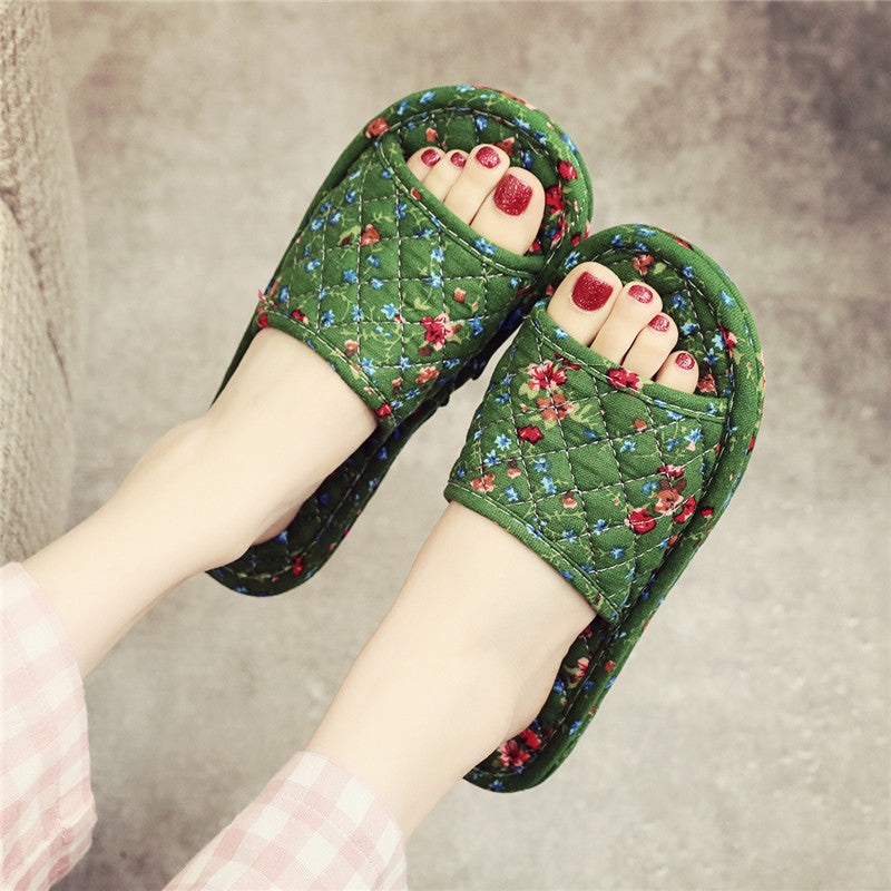 Linen Cloth Slippers