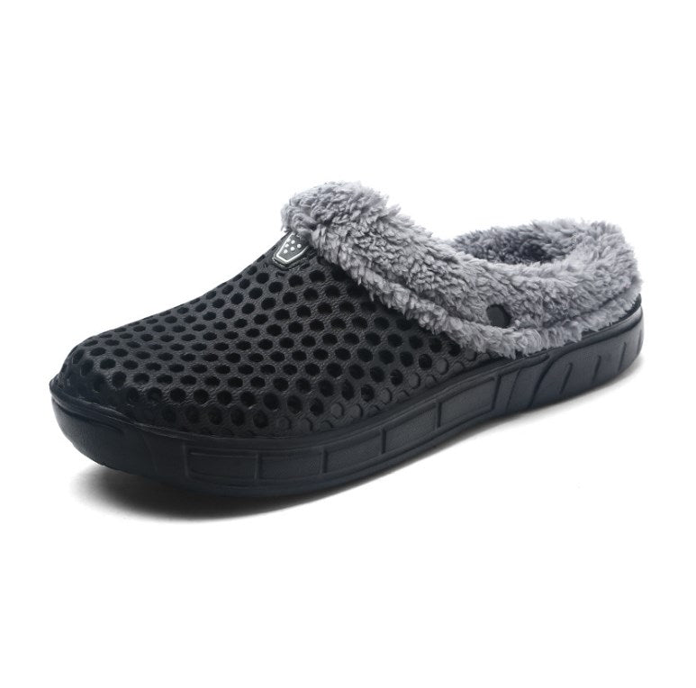 Fuzzy Plush Garden Clogs Indoor Couple Slippers