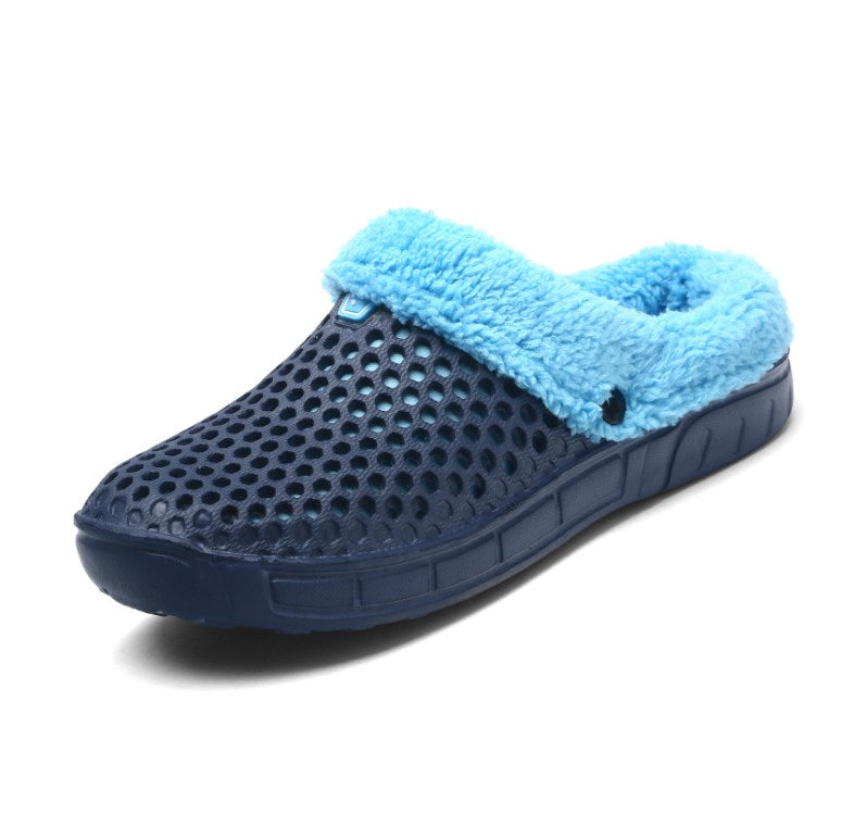 Fuzzy Plush Garden Clogs Indoor Couple Slippers