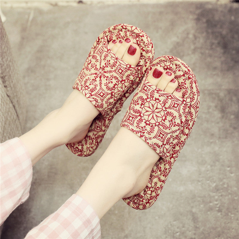 Linen Cloth Slippers